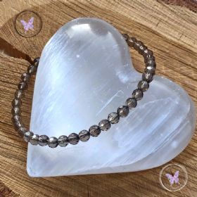 Smokey Quartz Faceted Beaded Bracelet